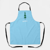 Minimalistische Abstracte Groene Chic Kerstboom Schort (Voorkant)