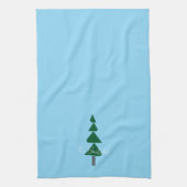Minimalistische Abstracte Groene Chic Kerstboom Theedoek (Verticaal)