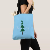 Minimalistische Abstracte Groene Chic Kerstboom Tote Bag (Dichtbij)