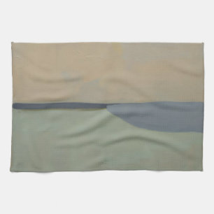 Minimalistische Abstracte Horizon Zachte Neutrale Theedoek