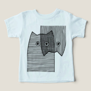 Minimalistische Abstracte Katten Lijnkunst Cute Ka