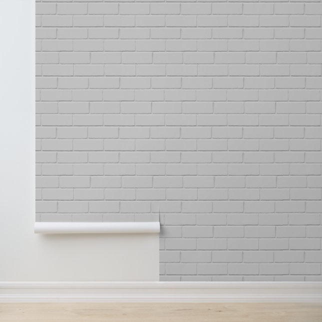 Minimalistische Abstracte Krijtwitte Bakstenen Muu Behang (Applicatie)