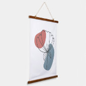 Minimalistische Abstracte kunst aan de muur Hangend Wandkleed (Gebogen)