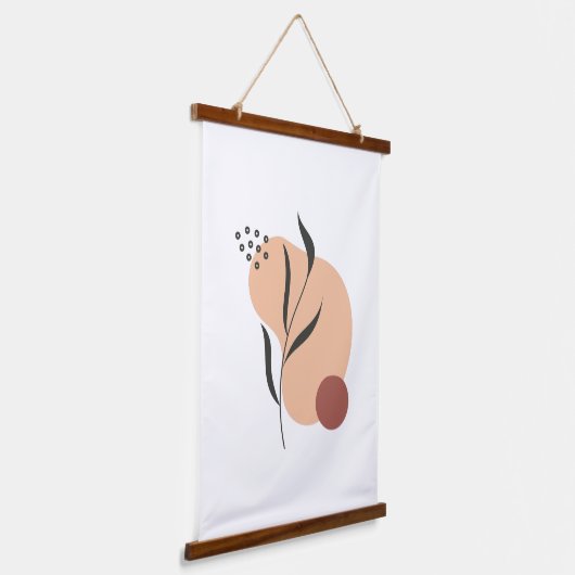 Minimalistische Abstracte kunst aan de muur Hangend Wandkleed (Gebogen)