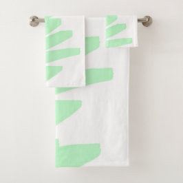 Minimalistische Abstracte Kunst Bleek Turquoise Gr Bad Handdoek
