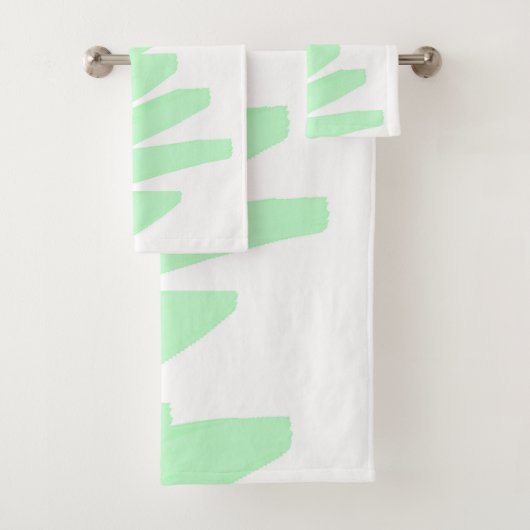 Minimalistische Abstracte Kunst Bleek Turquoise Gr Bad Handdoek (Insitu)