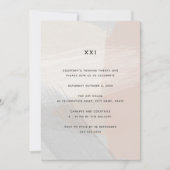 Minimalistische Abstracte kunst Blush 21ste verjaa Kaart (Voorkant)