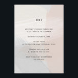 Minimalistische Abstracte kunst Blush 21ste verjaa Kaart<br><div class="desc">Minimalistische Abstracte Art Blush 21e verjaardagsuitnodiging Kan volledig worden aangepast aan uw behoeften. © Gorjo Design. Gemaakt voor u via het Zazzle platform. // Op zoek naar overeenkomende objecten? Andere briefpapier uit de set beschikbaar in de ‘collecties’ sectie van mijn winkel. // Hulp nodig bij het aanpassen van uw ontwerp?...</div>