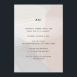 Minimalistische Abstracte kunst Blush 21ste verjaa Kaart<br><div class="desc">Minimalistische Abstracte Art Blush 21e verjaardagsuitnodiging Kan volledig worden aangepast aan uw behoeften. © Gorjo Design. Gemaakt voor u via het Zazzle platform. // Op zoek naar overeenkomende objecten? Andere briefpapier uit de set beschikbaar in de ‘collecties’ sectie van mijn winkel. // Hulp nodig bij het aanpassen van uw ontwerp?...</div>