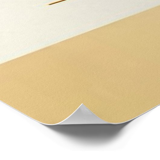 Minimalistische Abstracte kunst Geel Goud Poster (Hoek)