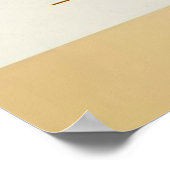 Minimalistische Abstracte kunst Geel Goud Poster (Hoek)
