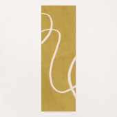 Minimalistische Abstracte kunst in Geel goud Yogamat (Voorkant)