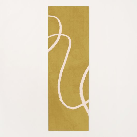 Minimalistische Abstracte kunst in Geel goud Yogamat (Voorkant)