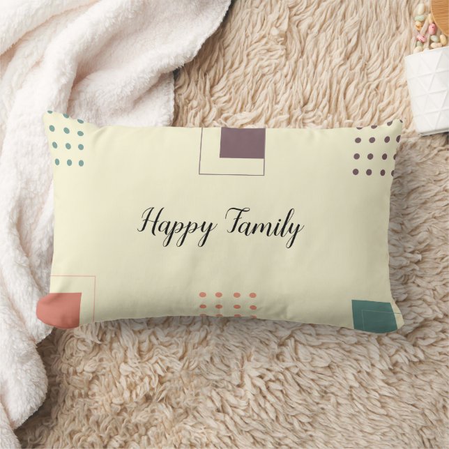 Minimalistische Abstracte kunst in kleurrijke vorm Kussen (Deken)