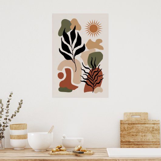 Minimalistische Abstracte Kunst Moderne Vector Ill Poster (Keuken)