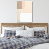 Minimalistische Abstracte kunst Neutral Stretched Canvas Afdruk (Insitu (Slaapkamer))