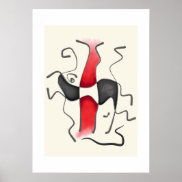 Minimalistische Abstracte kunst nr. 4 Poster