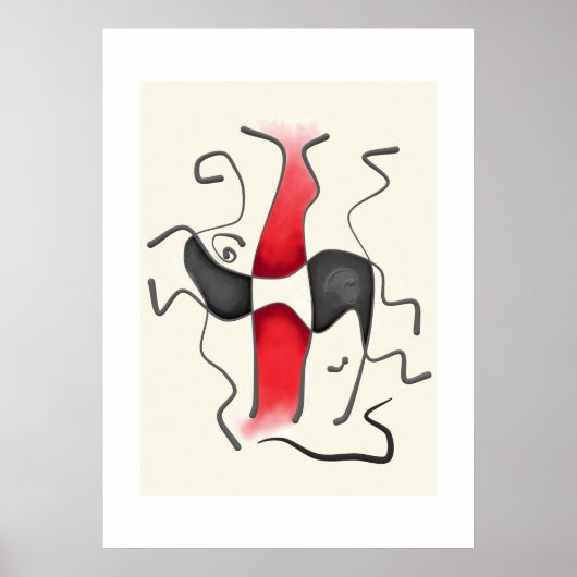 Minimalistische Abstracte kunst nr. 4 Poster (Voorkant)