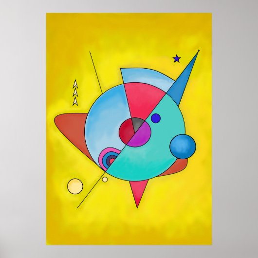 Minimalistische Abstracte kunst nr. 5 Poster (Voorkant)