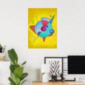 Minimalistische Abstracte kunst nr. 5 Poster (Thuiskantoor)