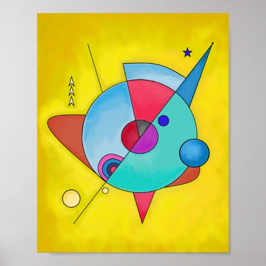 Minimalistische Abstracte kunst nr. 5 Poster (Voorkant)