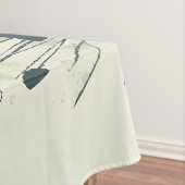 Minimalistische Abstracte Lake Chubby White Cat Ca Tafelkleed (Voorbeeld)