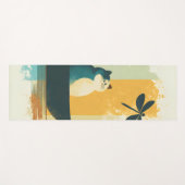 Minimalistische Abstracte Lake Chubby White Cat Ca Yogamat (Voorkant (horizontaal))