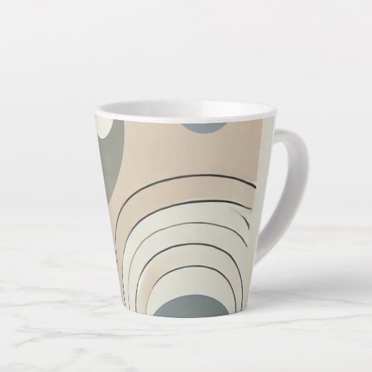 Minimalistische Abstracte latte-Mok Latte Mok (Rechterhoek)