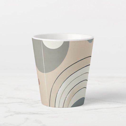 Minimalistische Abstracte latte-Mok Latte Mok (Voorkant)