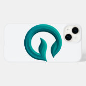 Minimalistische Abstracte Letter G iPhone 14 Hoes (Achterkant (horizontaal))