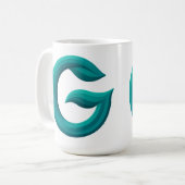 Minimalistische Abstracte Letter G Koffiemok (Voorkant links)