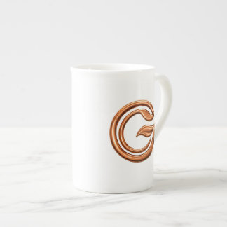 Minimalistische Abstracte Letter G Porselein Kop