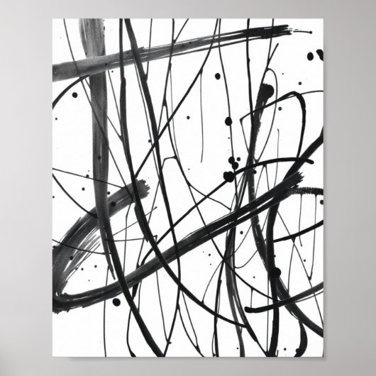 Minimalistische Abstracte Lijn Tekening Prints (Voorkant)