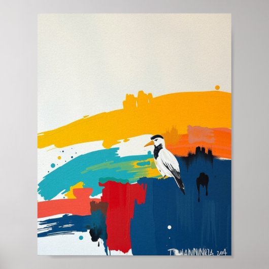 Minimalistische Abstracte Lijnkunst Print (Voorkant)