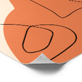 Minimalistische Abstracte Line Art Woman Wall Post Poster (Hoek)