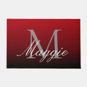 minimalistische abstracte marsala rode bogundy mar deurmat (Voorkant)