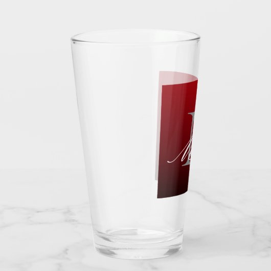 minimalistische abstracte marsala rode bogundy mar glas (Rechts)