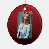 minimalistische abstracte marsala rode bogundy mar keramisch ornament (Links)