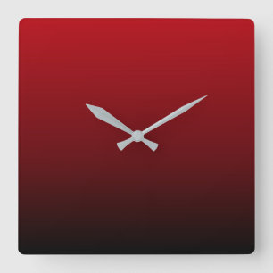 minimalistische abstracte marsala rode bogundy mar vierkante klok