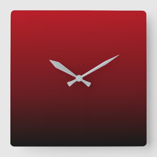 minimalistische abstracte marsala rode bogundy mar vierkante klok (Voorkant)