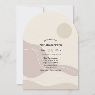 Minimalistische Abstracte Moderne Arch Kerstparty Kaart
