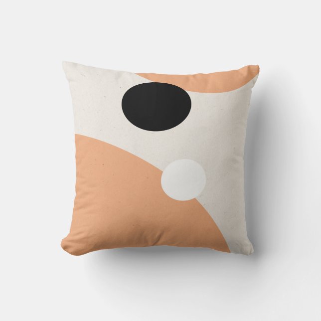 minimalistische abstracte moderne terra cotta en c kussen (Voorkant)