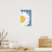 Minimalistische abstracte muur kunst van madeliefj poster (Keuken)