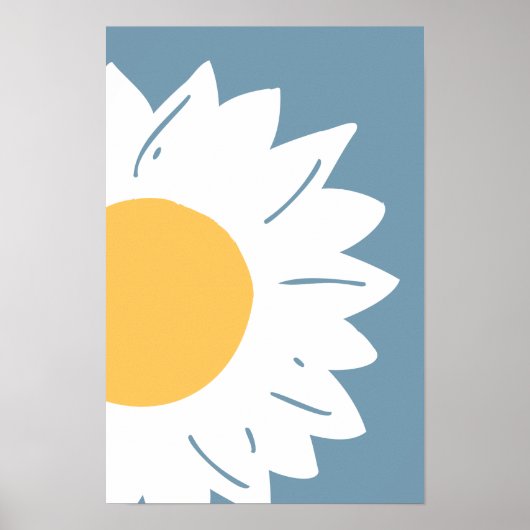 Minimalistische abstracte muur kunst van madeliefj poster (Voorkant)