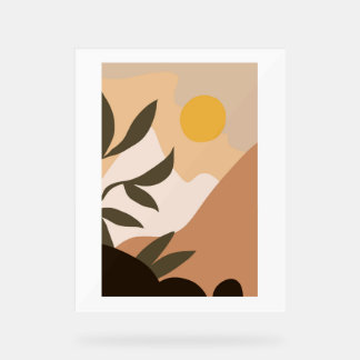 Minimalistische abstracte muurkunst acryl bord