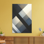 Minimalistische Abstracte Neutrale Tinten Canvas Afdruk (Insitu (Woonkamer))
