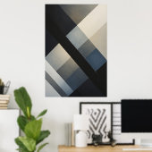 Minimalistische Abstracte Neutrale Tinten Poster (Thuiskantoor)