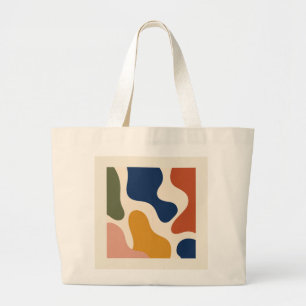 Minimalistische Abstracte Organische Vormen Elegan Grote Tote Bag