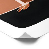 Minimalistische Abstracte palmboom in aardtonen Poster (Hoek)