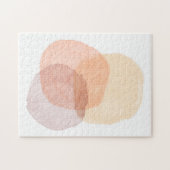 Minimalistische abstracte pastel waterverf vormen legpuzzel (Horizontaal)